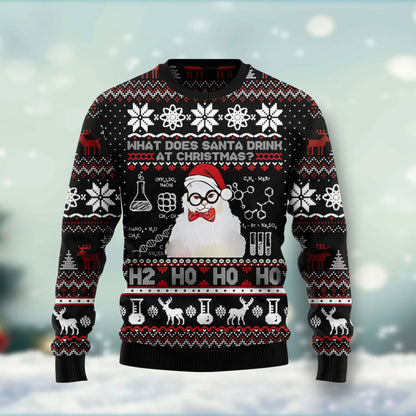 What Does Santa Drink At Christmas Ugly Christmas Sweater, Christmas Gift,Gift Christmas 2024