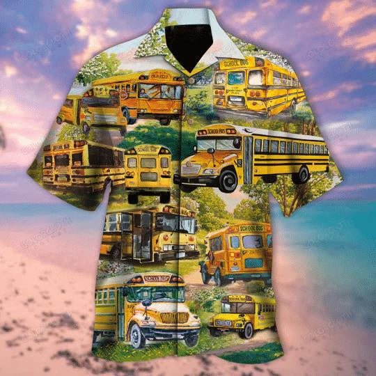 Shool Bus Driver A Day In The Jungle Hawaiian Shirt, Hawaiian Shirt Gift, Christmas Gift