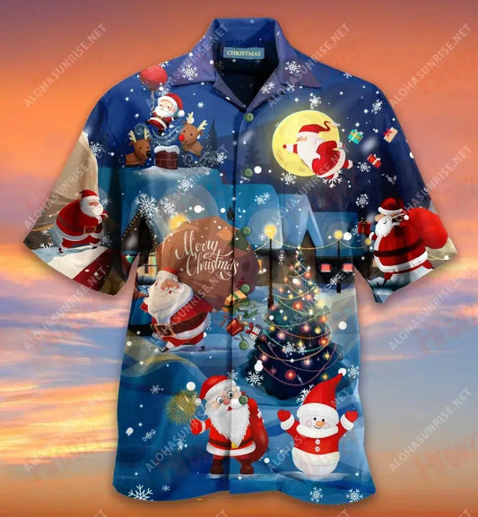 Jolly Joys Of Christmas Short Hawaiian Shirt Hobbies Tropical Shirts Best Hawaiian Shirts Hawaiian Shirts For Men, Hawaiian Shirt Gift, Christmas Gift