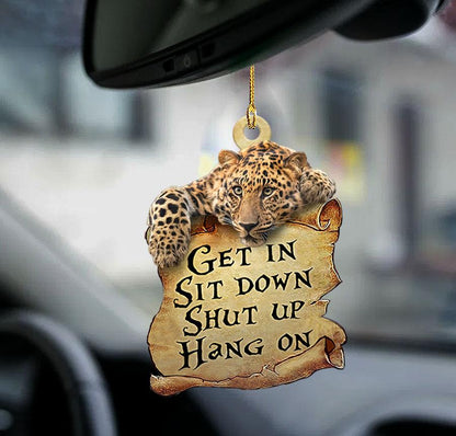 Leopard get in leopard lover two sided ornament, Animal Car Ornaments, Christmas Decoration