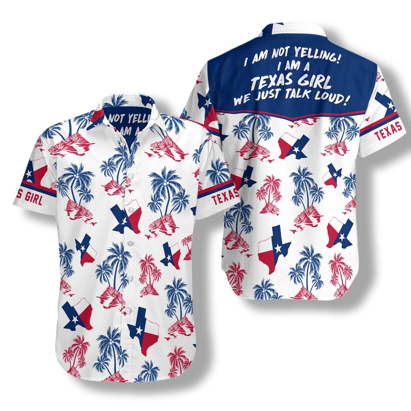 Texas Girl Ez12 2008 Hawaiian Aloha Shirt Hawaiian Shorts Beach Short Sleeve, Hawaiian Shirt Gift, Christmas Gift