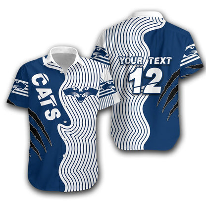 Geelong Hawaiian Aloha Shirt Cats Indigenous Th12 Hawaiian Shorts Beach Short Sleeve, Hawaiian Shirt Gift, Christmas Gift