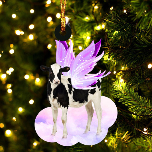 Cow and wings gift for her gift for him gift for Cow lover ornament, Dog Pet Lover Gifts, Christmas Tree Ornament, Home Decor Plastic Ornament, Home Decor Plastic Ornament, Christmas Gift, Christmas Decoration