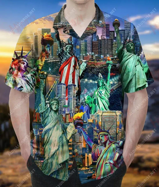 Where Liberty Is, There Is My Country Unisex Hawaiian Shirt Ocean Short Sleeve Vintage Hawaiian Shirts Funny Hawaiian Shirts Hawaiian Shirt Gift, Christmas Gift