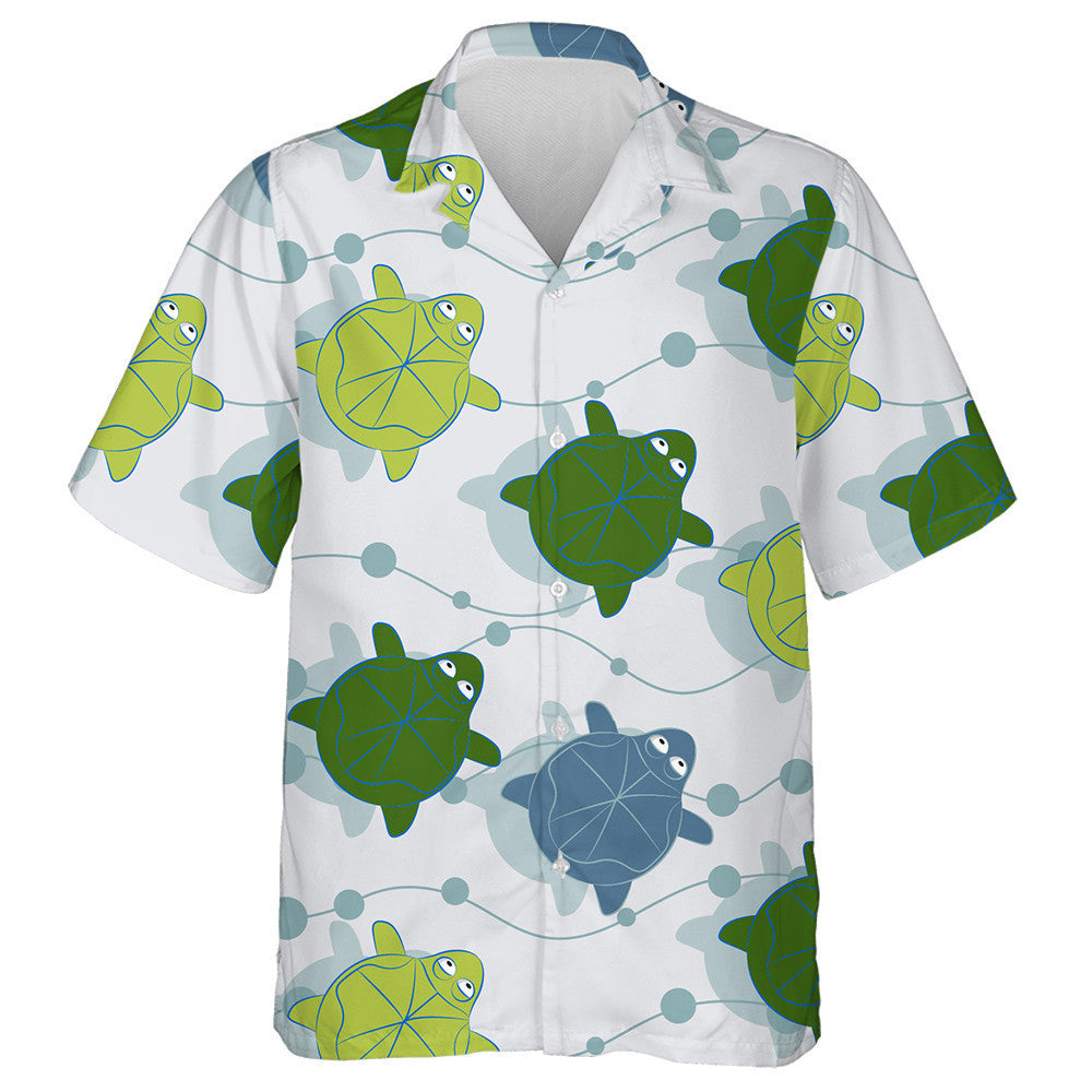 Funny Old Sea Turtle In Tribal Polynesian Style Hawaiian Shirt, Hawaiian Shirt Gift, Christmas Gift