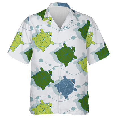 Funny Old Sea Turtle In Tribal Polynesian Style Hawaiian Shirt, Hawaiian Shirt Gift, Christmas Gift