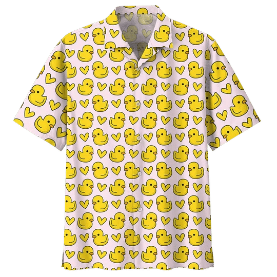 Summer Duck Background Design Hawaiian Shirt,Hawaiian Shirt Gift, Christmas Gift