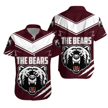 The Bears Hawaiian Aloha Shirt Th5 Hawaiian Shorts Beach Short Sleeve, Hawaiian Shirt Gift, Christmas Gift
