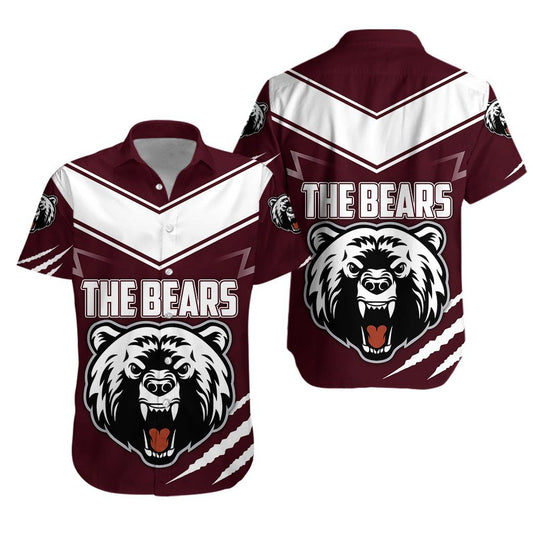 The Bears Hawaiian Aloha Shirt Th5 Hawaiian Shorts Beach Short Sleeve, Hawaiian Shirt Gift, Christmas Gift