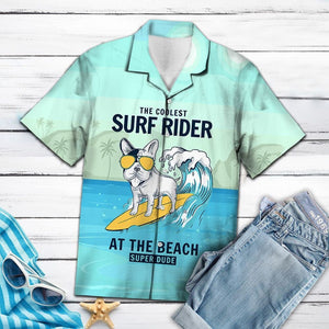 Yellow Glasses Dog Coolest Surf Rider Art Pattern Hawaiian Shirt, Hawaiian Shirt Gift, Christmas Gift