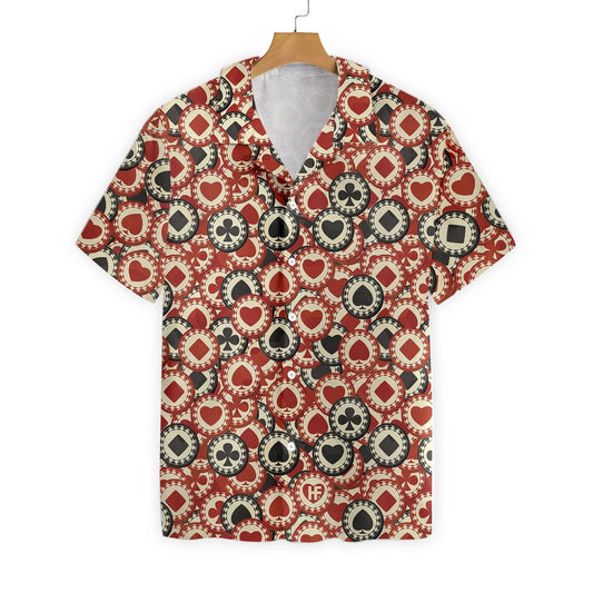 Vibrant Color Poker Chip Casino Design Hawaiian Shirt,Hawaiian Shirt Gift, Christmas Gift