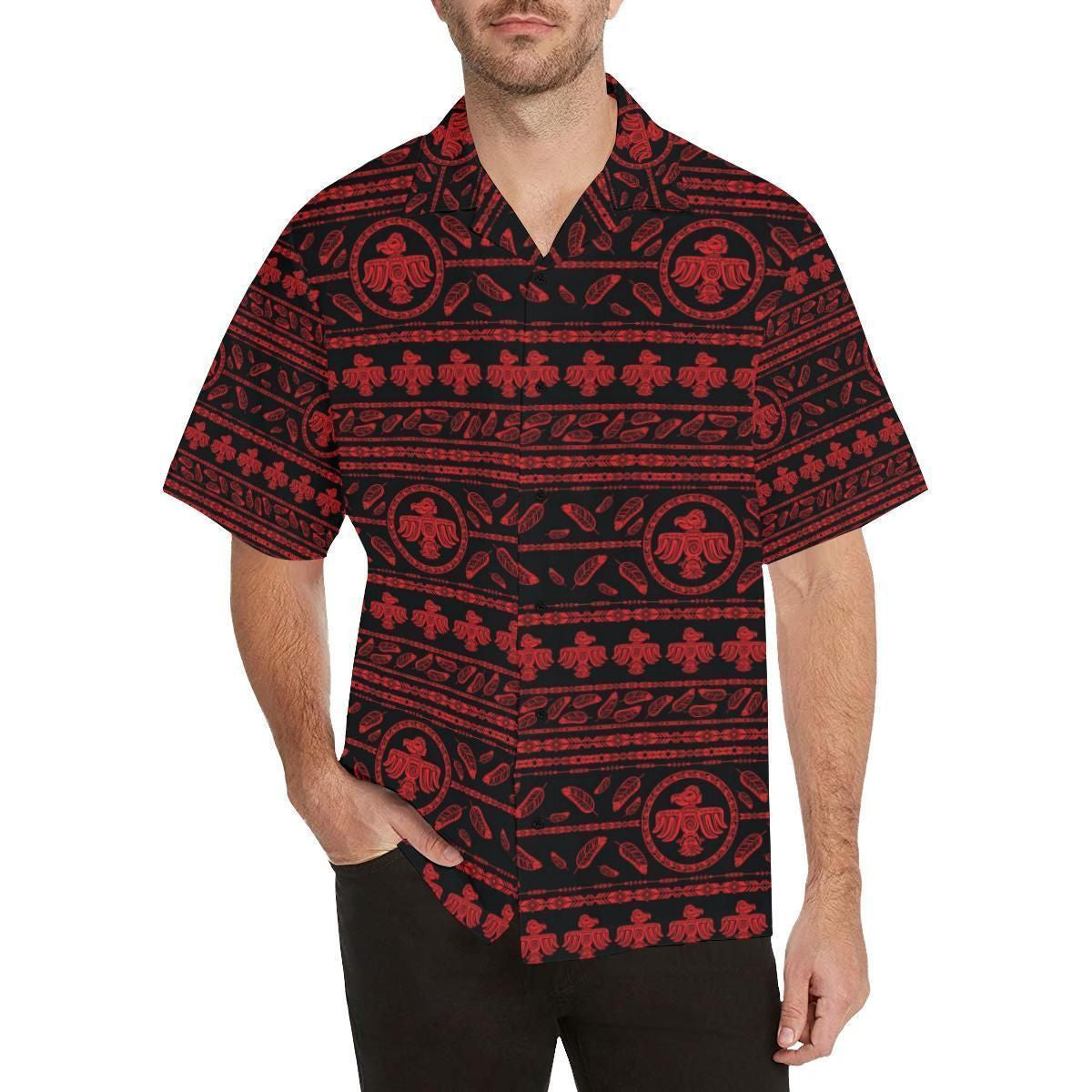 Thunder Bird With Symbolic Art Hawaiian Shirt_,Hawaiian Shirt Gift, Christmas Gift