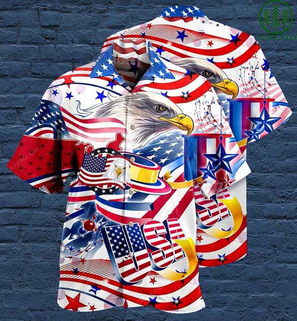 American Eagle USA Hawaiian Shirt, Hawaiian Shirt Gift, Christmas Gift