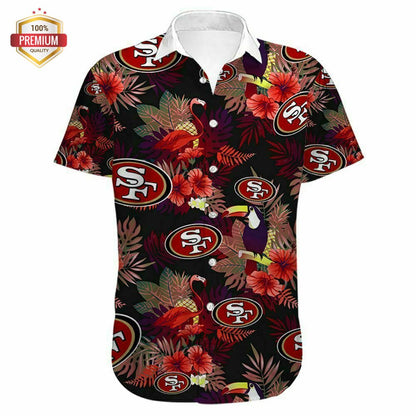San Francisco 49Ers Hawaiian Shirt 1, Hawaiian Beach Shirt Short Sleeve, Hawaiian Shirt Gift, Christmas Gift