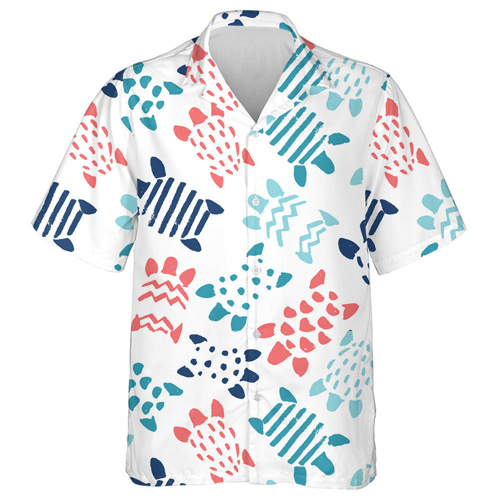 Turtle Starfish And Palm Tree Elements Pastel Colors Hawaiian Shirt, Hawaiian Shirt Gift, Christmas Gift