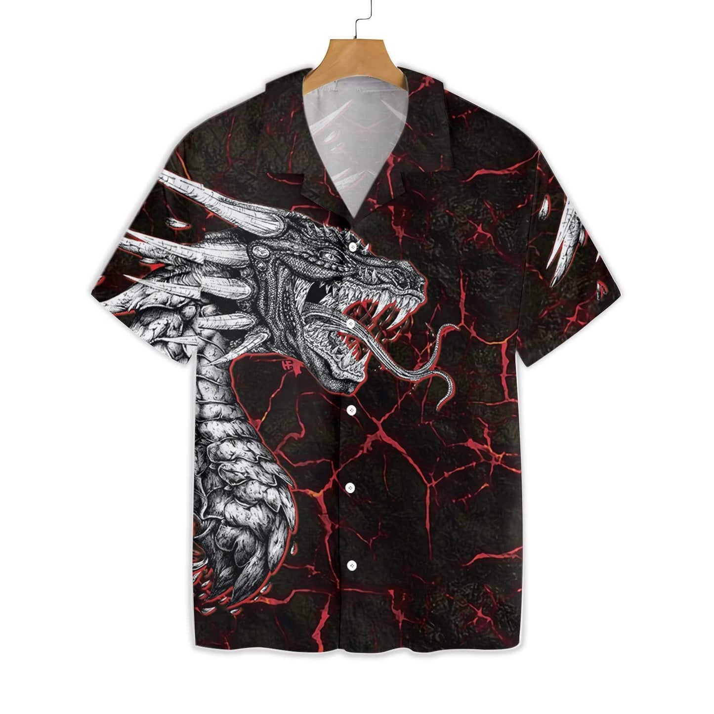 Great Dragon In Dark Design Hawaiian Shirt, Hawaiian Shirt Gift, Christmas Gift