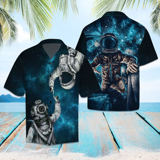 Everything's Falling Into Space With Astronaut Hawaiian Shirt,Hawaiian Shirt Gift, Christmas Gift