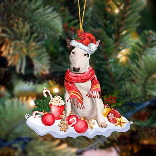 Bull Terrier-Better Christmas Hanging Christmas Plastic Hanging Ornament Happy Christmas Ornament, Christmas Gift, Christmas Decoration