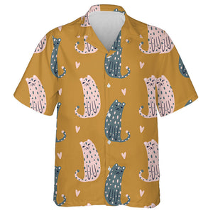 Wild Animals Cute Leopard In Simple Cartoon Hawaiian Shirt, Hawaiian Shirt Gift, Christmas Gift