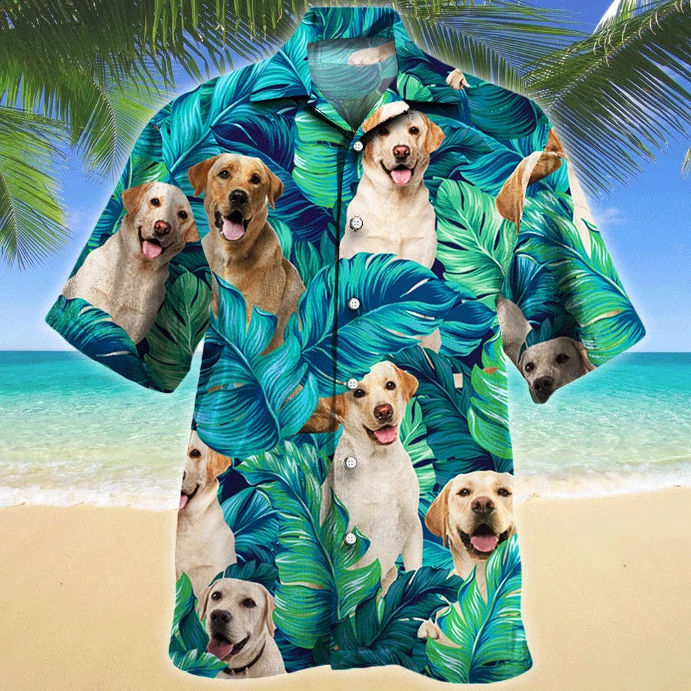 Labrador Retriever Dog Lovers Gift Tropical Forest Hawaiian Shirt, Hawaiian Shirt Gift, Christmas Gift