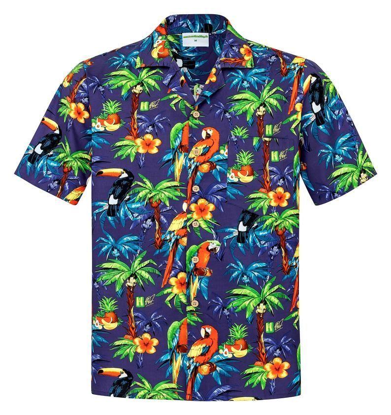 Hawaiian Parrots Multicolor Unique Design Hawaiian Shirt  For Men & Women  Adult, Hawaiian Shirt Gift, Christmas Gift