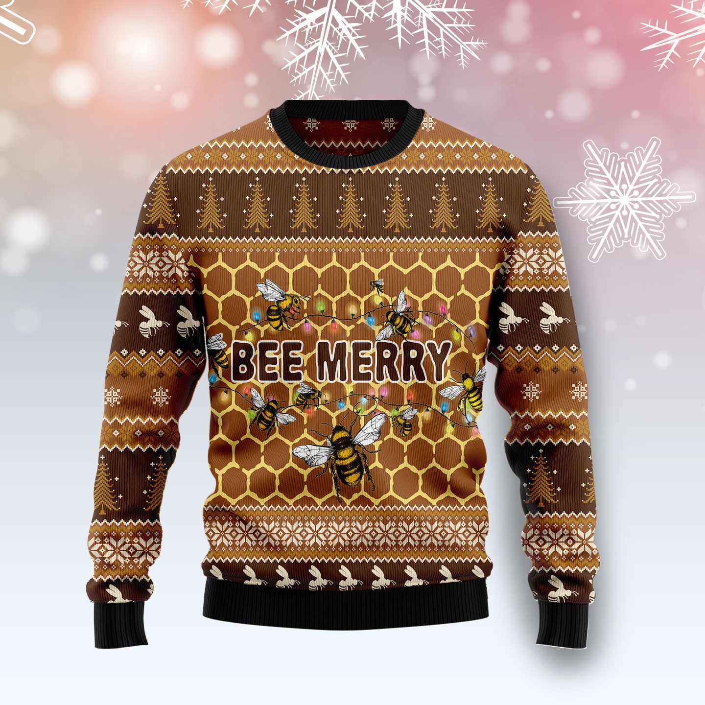 Bee Merry Ugly Christmas Sweater, Christmas Ugly Sweater,Christmas Gift,Gift Christmas 2022
