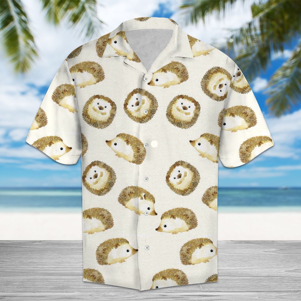 Cute Hedgehog Hawaiian Shirt, Hwaiian For Gift