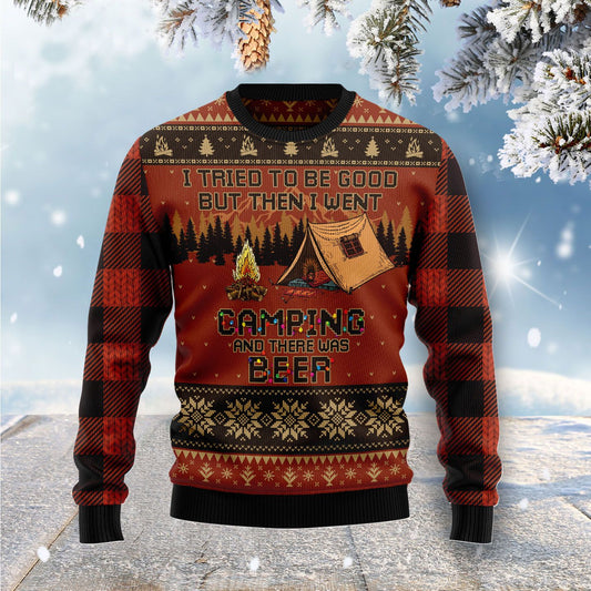 I Tried To Be Good But Then I Went Camping Ugly Christmas Sweater,Christmas Ugly Sweater,Christmas Gift,Gift Christmas 2022