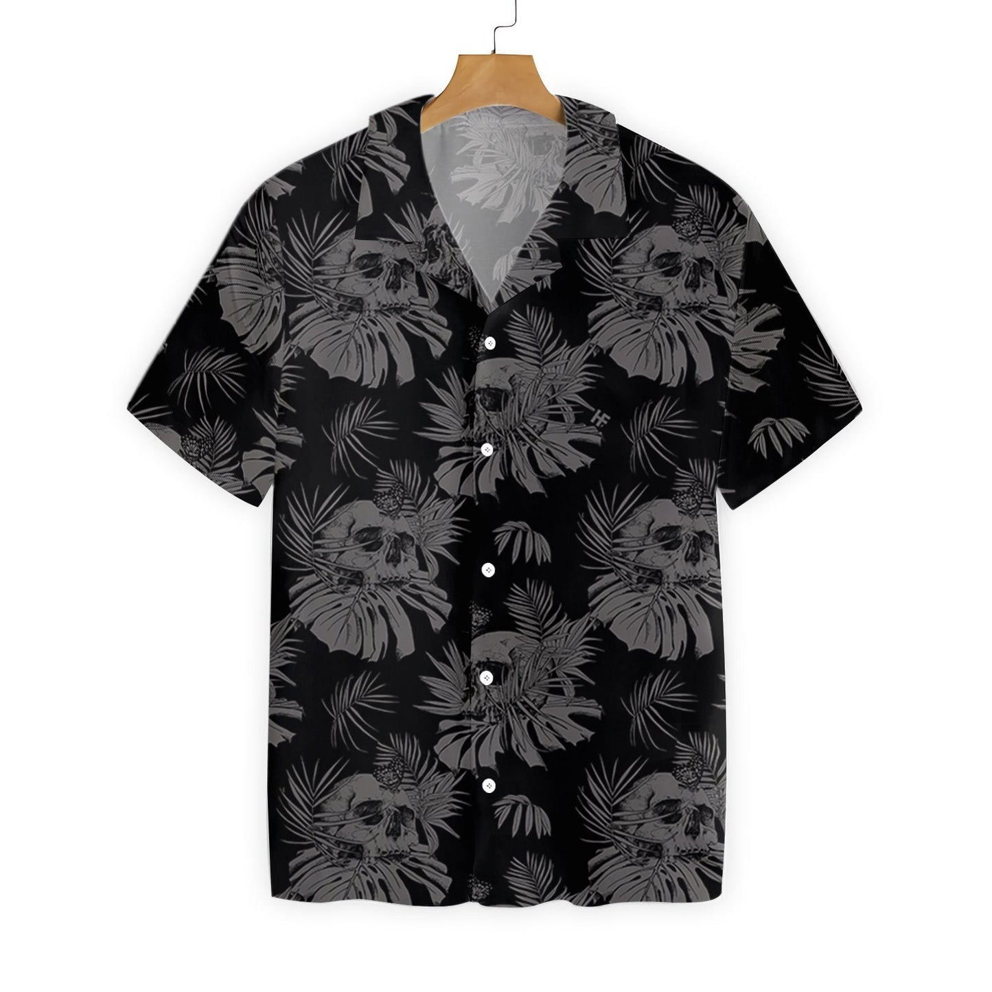 Ideal Seamless Gothic Skull With Butterfly Goth Design Hawaiian Shirt, Hawaiian Shirt Gift, Christmas Gift