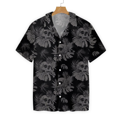 Ideal Seamless Gothic Skull With Butterfly Goth Design Hawaiian Shirt, Hawaiian Shirt Gift, Christmas Gift