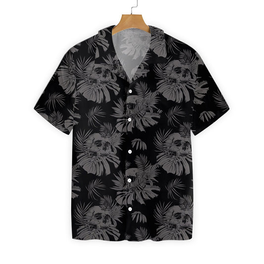 Ideal Seamless Gothic Skull With Butterfly Goth Design Hawaiian Shirt, Hawaiian Shirt Gift, Christmas Gift
