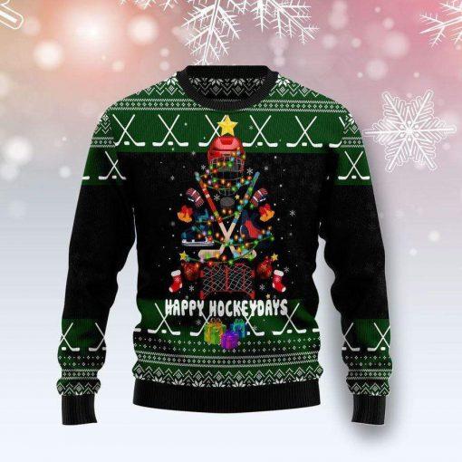 Christmas Tree Happy Hockey Days Ugly Christmas Sweater, Christmas Ugly Sweater,Christmas Gift,Gift Christmas 2022