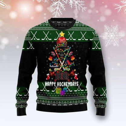 Christmas Tree Happy Hockey Days Ugly Christmas Sweater, Christmas Ugly Sweater,Christmas Gift,Gift Christmas 2022