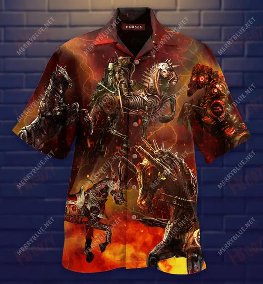 Knight Horse Armor Unisex Short Sleeve Shirt Hobbies Hawaiian T Shirts Tactical Hawaiian Shirt Funny Hawaiian Shirts, Hawaiian Shirt Gift, Christmas Gift