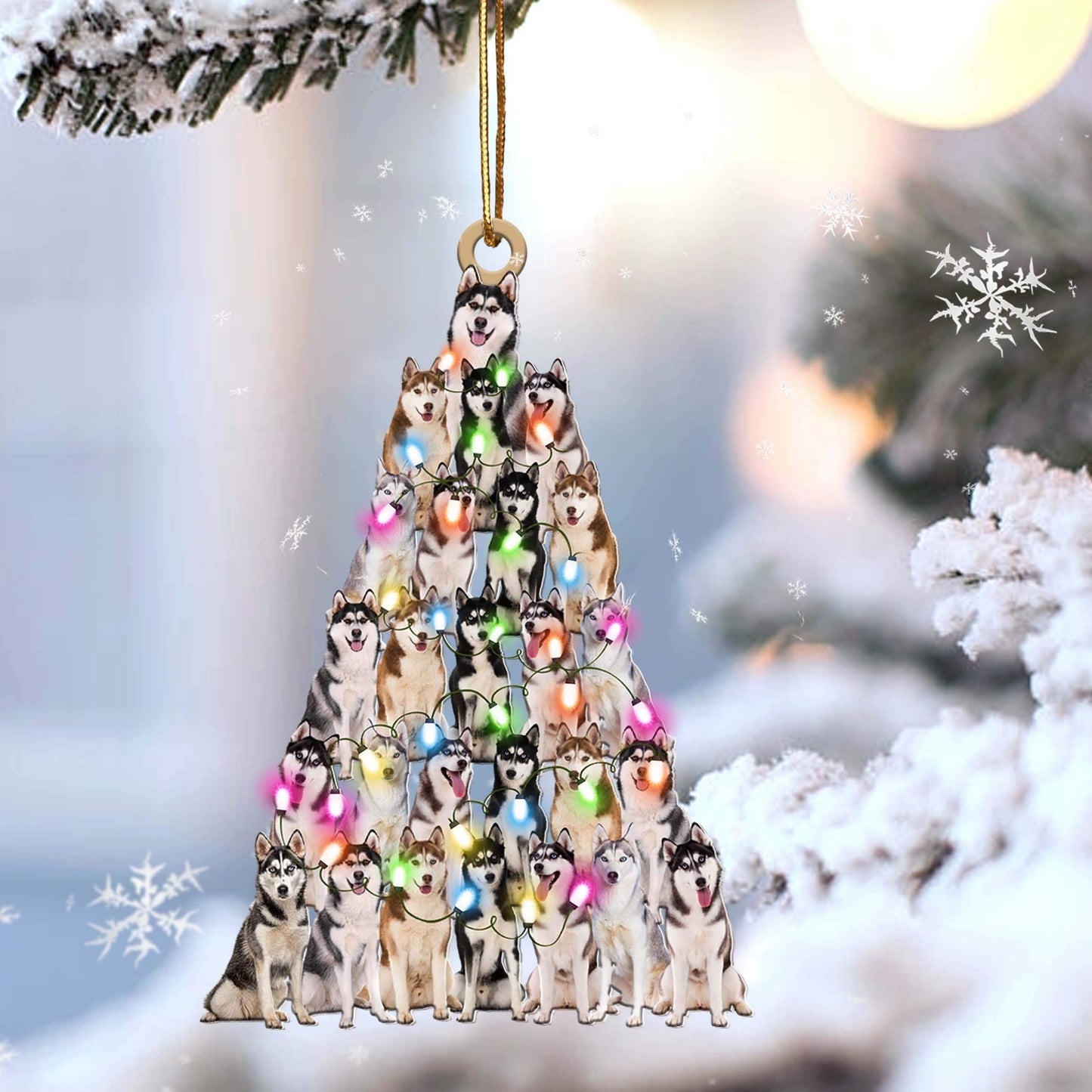 Siberian Husky Lovely Tree Gift For Siberian Husky Lover Gift For Dog Lover Ornament, Christmas Gift,Christmas Decoration