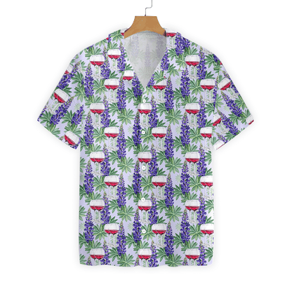 Faint Wine Floral Tree Pattern Hawaiian Shirt,Hawaiian Shirt Gift, Christmas Gift