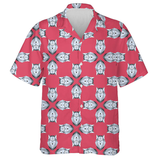 Animal Wolf Geometry Low Poly Design Hawaiian Shirt, Hawaiian Shirt Gift, Christmas Gift