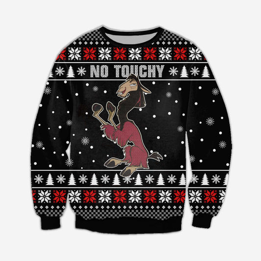 No Touchy Knitting Pattern 3D Print Ugly Sweater Hoodie All Over Printed,Christmas Ugly Sweater,Christmas Gift,Gift Christmas 2022