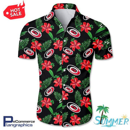 Carolina Hurricanes Hawaiian Aloha Shirt Hawaiian Shorts Beach Short Shirt, Hawaiian Shirt Gift, Christmas Gift