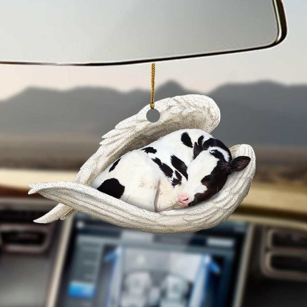 Cow Sleeping Angel Ornament, Christmas Gift, Christmas Decoration