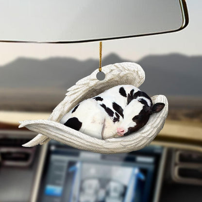 Cow Sleeping Angel Ornament, Christmas Gift, Christmas Decoration