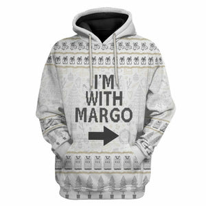 3D Im With Margo National Lampoon Christmas Vacation Ugly Sweater Custom Tshirt Hoodie Apparel