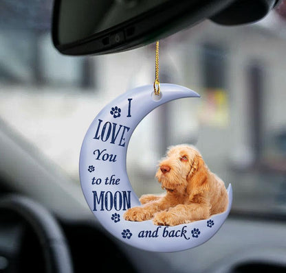 Italian Spinone Moon Back Gift For Italian Spinone Lover Two Sided Ornament Cus,Christmas Gift,Christmas Decoration