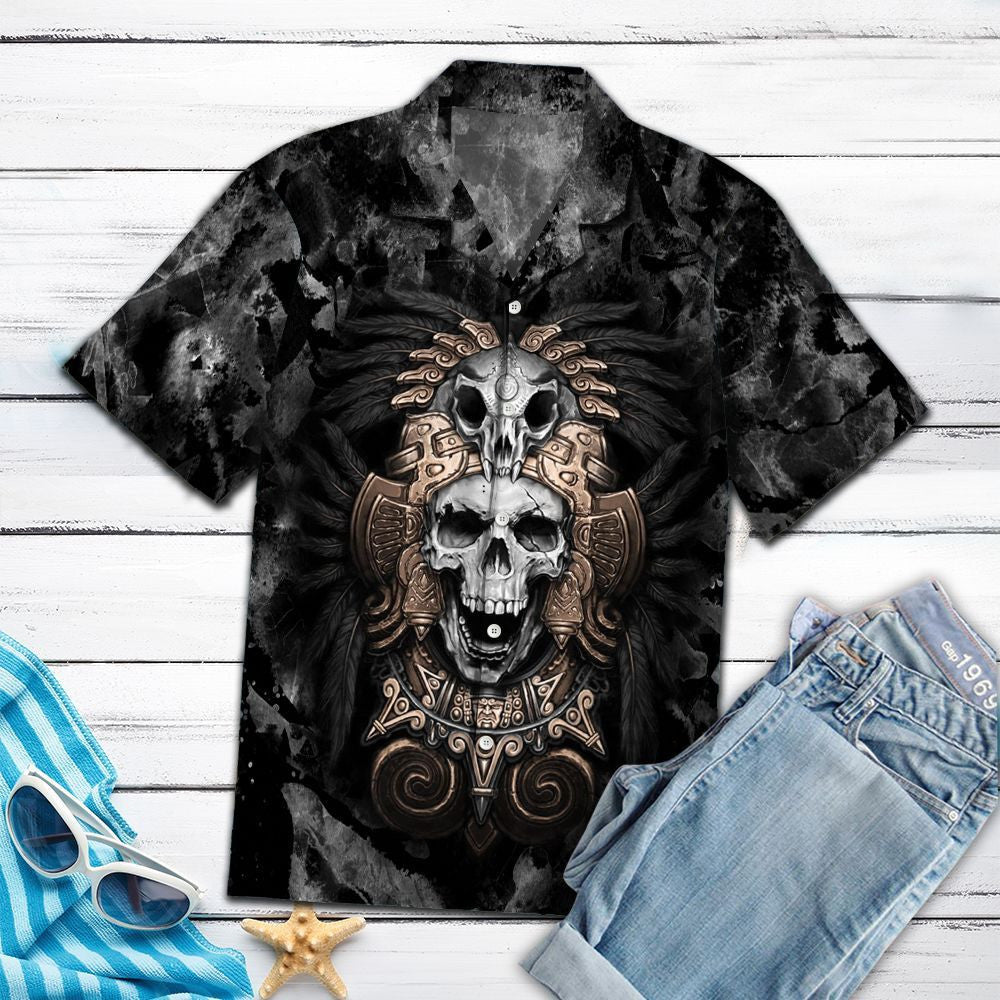 Gothic Skull Day Of The Death Hawaiian Shirt,Hawaiian Shirt Gift, Christmas Gift