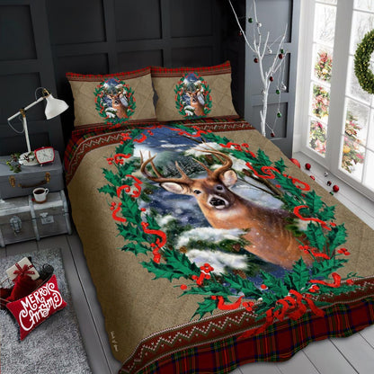 Copy of Custom Bull Dog Quilt Bedding Set UK Flower Patter Christmas Deer Quilt Bedding Set Bedroom Set Bedlinen 3D ,Bedding Christmas Gift,Bedding Set Christmas