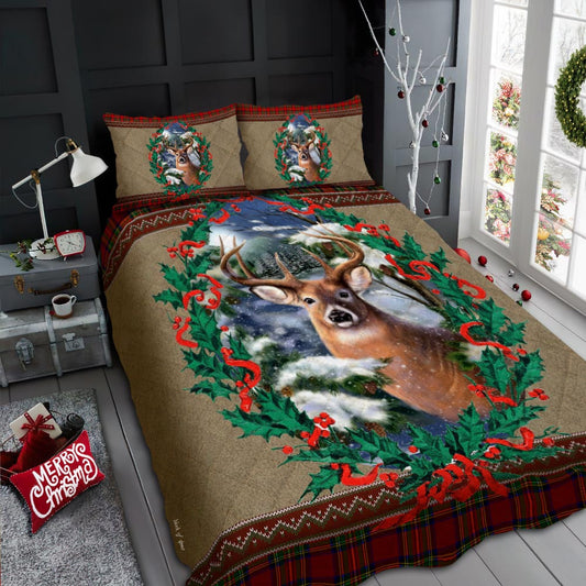 Copy of Custom Bull Dog Quilt Bedding Set UK Flower Patter Christmas Deer Quilt Bedding Set Bedroom Set Bedlinen 3D ,Bedding Christmas Gift,Bedding Set Christmas
