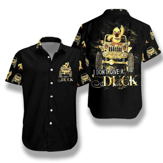 Golden Jeep I Don't Give A Duck Hawaiian Shirt, Hawaiian Shirt Gift, Christmas Gift