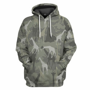 3D Giraffe Camo Custom Tshirt Hoodie Apparel