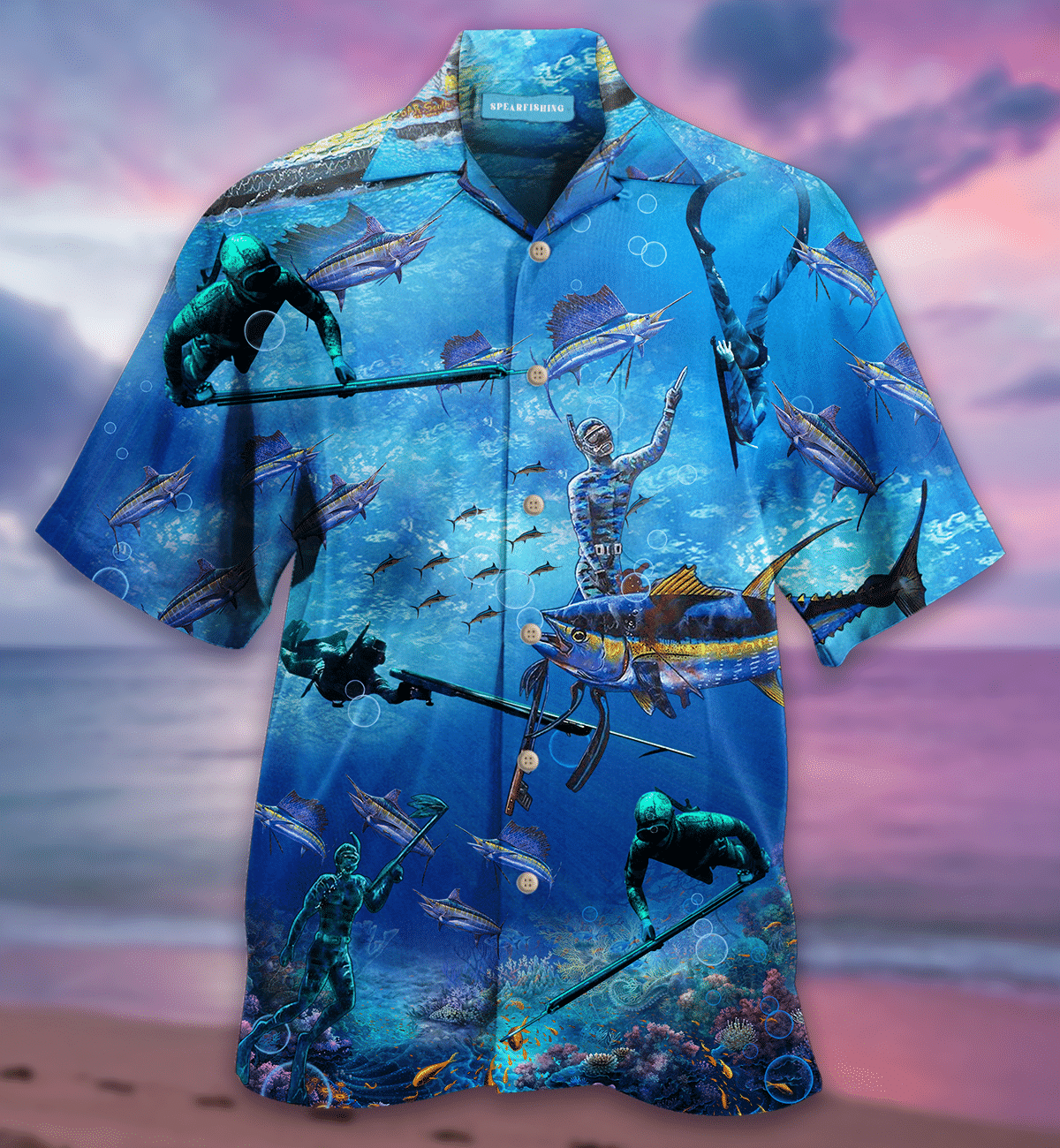 Order Spearfishing Hawaiian Shirt, Hawaiian Shirt Gift, Christmas Gift