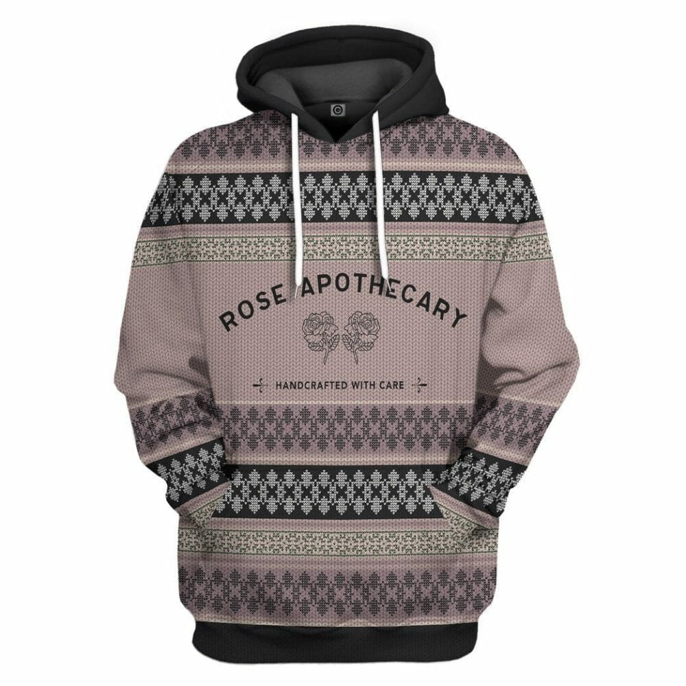 3D Custom Rose Apothecary Christmas Ugly Sweatshirt Apparel